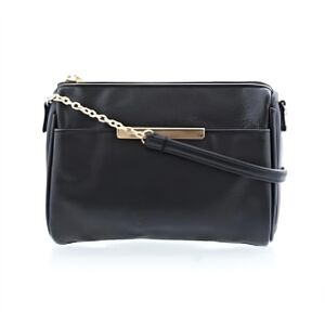 Safe Keeper Black Crossbody Bag Gold Small